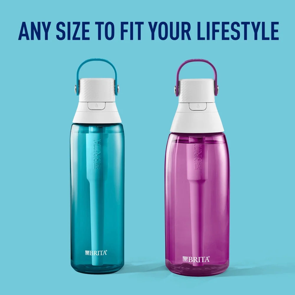 36 oz Filtered Water Bottle with Straw Leakproof Design Activated Carbon Filter Easy Sip Portable Hydration BPA Free Dishwasher