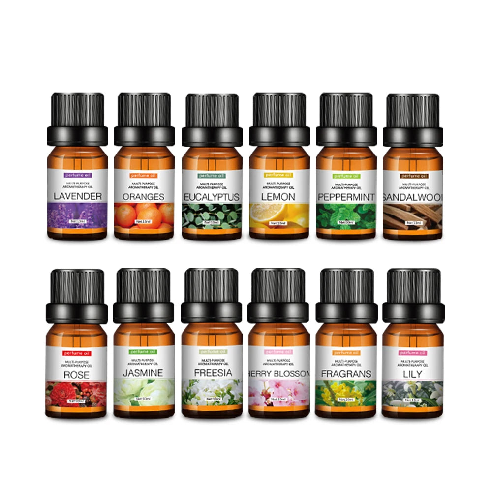12pcs/box 10ml Incense Water Soluble Essential Oil,Wonderful Essential oils gift set option.