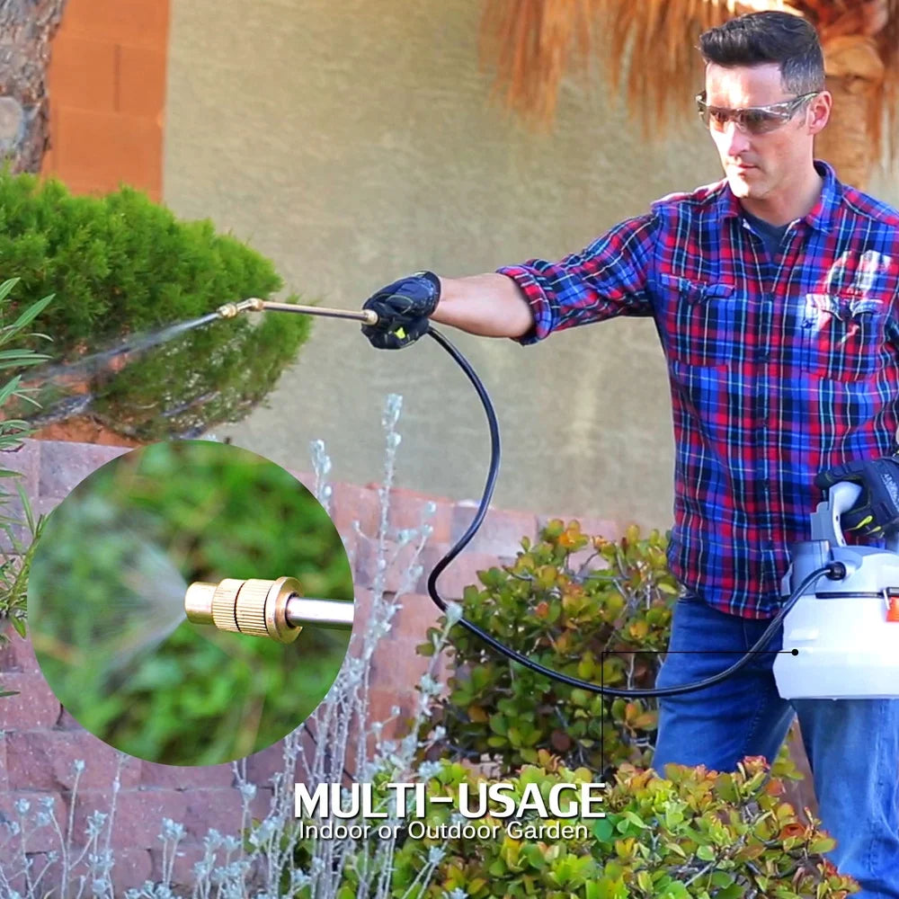 Cordless Electric Garden Sprayer 2.0Ah Lithium Battery 45PSI Pressure 110-120min Run Time 1 Gallon Capacity Lightweight 5lbs