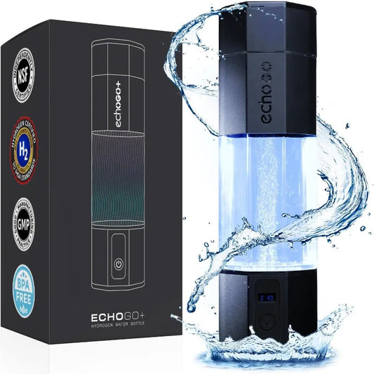 Go+ Hydrogen Water Bottle  Hydrogen Infusion Technology  Rechargeable Water Bottle  SPE & PEM Purification - Active Hydration
