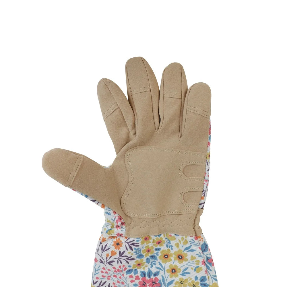 Floral Pattern Garden Gloves Durable Waterproof Breathable Gardening Gloves with Reinforced Palms Planting Weeding Pruning